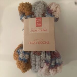 Cozy Multicolor Fuzzy Socks 3-Pack